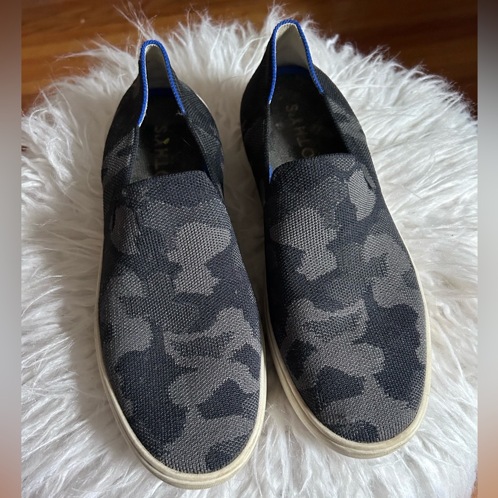 ROTHYS Black Camo print slip on sneakers 9.5